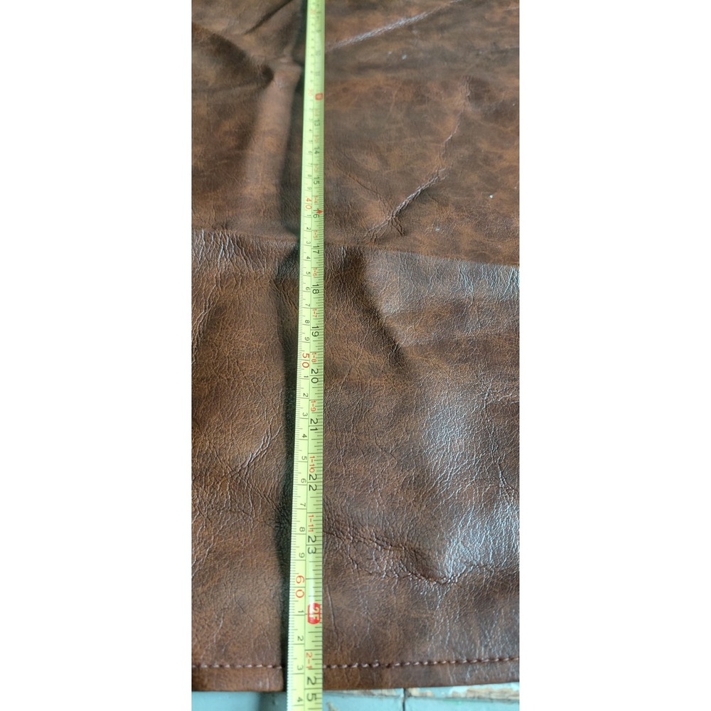Men One Size heavy-duty marbled brown leather utility apron adjustable Straps - Picture 7 of 16